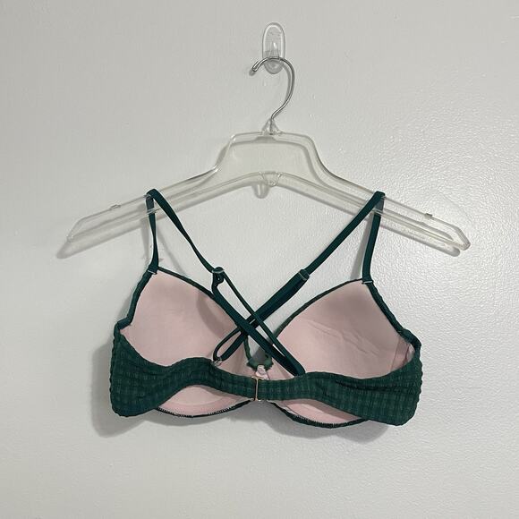 Shade Shore Cabana Underwire Bikini Top Size 34 C Dark Green Padded Holiday NWOT - Picture 4 of 8